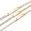 Pulsera con Placa 03.63.2221.06 Oro Laminado, Pulido, Tono Dorado (120 Gauge, 05 MM Thickness, 6 Inches Length)