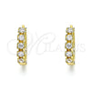 Argolla Huggie 02.210.0550.15 Oro Laminado, con Blanca Zirconia Cubica, Pulido, Tono Dorado