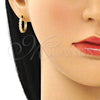 Argolla Huggie 02.210.0553.15 Oro Laminado, con Blanca Zirconia Cubica, Pulido, Tono Dorado