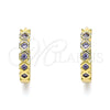 Argolla Huggie 02.210.0553.2.15 Oro Laminado, con Amatista Zirconia Cubica, Pulido, Tono Dorado