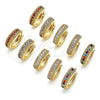 Argolla Huggie 02.210.0557.2.12 Oro Laminado, con Amatista Zirconia Cubica, Pulido, Tono Dorado