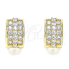 Argolla Huggie 02.210.0569.12 Oro Laminado, con Blanca Zirconia Cubica, Pulido, Tono Dorado