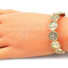 Aro Individual 07.253.0016 Oro Laminado, Diseño de Mariposa y Guadalupe, Pulido, Tono Dorado (14 MM Thickness, One size fits all)