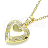 Dije Relicario 05.117.0001 Oro Laminado, Diseño de Corazón, Pulido, Tono Dorado