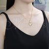Dije Relicario 05.117.0011 Oro Laminado, Diseño de Corazón, Pulido, Tono Dorado
