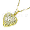 Dije Relicario 05.117.0011 Oro Laminado, Diseño de Corazón, Pulido, Tono Dorado