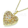 Dije Relicario 05.117.0014 Oro Laminado, Diseño de Corazón, Pulido, Tono Dorado