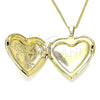 Collares con Dije 04.117.0027.20 Oro Laminado, Diseño de Corazón, Pulido, Tono Dorado (02 MM Thickness, 20 Inches Length)