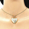 Dije Relicario 05.117.0024 Oro Laminado, Diseño de Corazón, Pulido, Tono Dorado