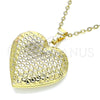 Dije Relicario 05.117.0025 Oro Laminado, Diseño de Corazón, Pulido, Tono Dorado