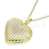 Dije Relicario 05.117.0029 Oro Laminado, Diseño de Corazón, Pulido, Tono Dorado