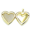 Dije Relicario 05.117.0032 Oro Laminado, Diseño de Corazón, Pulido, Tono Dorado