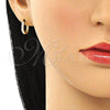 Argolla Huggie 02.210.0604.12 Oro Laminado, con Blanca Zirconia Cubica, Pulido, Tono Dorado