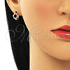 Argolla Huggie 02.210.0605.1.10 Oro Laminado, con Amatista Zirconia Cubica, Pulido, Tono Dorado