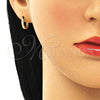 Argolla Huggie 02.195.0133.12 Oro Laminado, Pulido, Tono Dorado