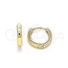 Argolla Huggie 02.195.0133.12 Oro Laminado, Pulido, Tono Dorado