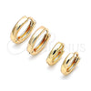Argolla Huggie 02.195.0133.12 Oro Laminado, Pulido, Tono Dorado