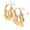Argolla Huggie 02.63.2722.15 Oro Laminado, Diseño de Mariposa, Pulido, Tono Dorado