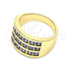 Anillo Multi Piedra 01.346.0017.3.08 Oro Laminado, Pulido, Tono Dorado (Size 8)