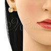 Arete Dormilona 5.128.021.1 Oro Laminado, con Chanpan Oscuro Zirconia Cubica, Pulido, Tono Dorado