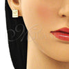 Arete Dormilona 02.156.0610 Oro Laminado, Pulido, Tono Dorado