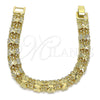 Pulsera Elegante 03.168.0037.08 Oro Laminado, Diseño de Arco, Pulido, Tono Dorado (09 MM Thickness, 8 Inches Length)
