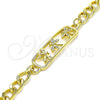 Pulsera Elegante 03.368.0065.08 Oro Laminado, Diseño de Libélula, con Blanca Micro Pave, Pulido, Tono Dorado (07 MM Thickness, 8 Inches Length)
