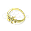 Anillo Multi Piedra 01.341.0060 Oro Laminado, con Blanca Micro Pave, Pulido, Tono Dorado (One size fits all)