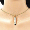 Dije Elegante 05.342.0045 Oro Laminado, Diseño de Ojo Griego y Mano de Dios, con Blanca Micro Pave, Pulido, Tono Dorado