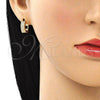 Argolla Huggie 02.210.0635.15 Oro Laminado, con Blanca Zirconia Cubica, Pulido, Tono Dorado
