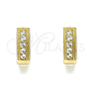 Argolla Huggie 02.210.0635.15 Oro Laminado, con Blanca Zirconia Cubica, Pulido, Tono Dorado