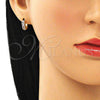 Argolla Huggie 02.210.0636.2.10 Oro Laminado, con Amatista Micro Pave, Pulido, Tono Dorado