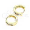 Argolla Huggie 02.210.0641.2.12 Oro Laminado, con Amatista Zirconia Cubica, Pulido, Tono Dorado