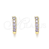 Argolla Huggie 02.210.0643.3.12 Oro Laminado, con Amatista Zirconia Cubica, Pulido, Tono Dorado