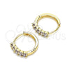 Argolla Huggie 02.210.0643.3.12 Oro Laminado, con Amatista Zirconia Cubica, Pulido, Tono Dorado