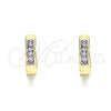 Argolla Huggie 02.210.0644.3.12 Oro Laminado, con Amatista Zirconia Cubica, Pulido, Tono Dorado