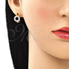 Argolla Huggie 02.210.0646.15 Oro Laminado, con Blanca Zirconia Cubica, Pulido, Tono Dorado