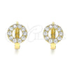 Argolla Huggie 02.210.0646.15 Oro Laminado, con Blanca Zirconia Cubica, Pulido, Tono Dorado