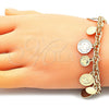 Pulsera de Dije 03.331.0212.08 Oro Laminado, Pulido, Tono Dorado (Grosor 06 MM, 8 Pulgadas de Largo)