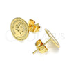 Arete Dormilona 02.331.0053 Oro Laminado, Pulido, Tono Dorado