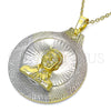 Dije Religioso 05.253.0161 Oro Laminado, Diamantado, Tres Tonos
