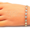 Pulsera Elegante 03.326.0019.07 Oro Laminado, Diseño de Mariposa, Pulido, Tono Dorado (06 MM Thickness, 7 Inches Length)