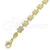 Pulsera Elegante 03.326.0019.07 Oro Laminado, Diseño de Mariposa, Pulido, Tono Dorado (06 MM Thickness, 7 Inches Length)