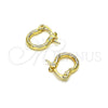 Argolla Pequeña 02.96.0080.10 Oro Laminado, Diamantado, Tono Dorado