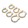 Argolla Pequeña 02.96.0080.12 Oro Laminado, Diamantado, Tono Dorado