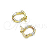 Argolla Pequeña 02.96.0080.2.10 Oro Laminado, Diamantado, Tres Tonos