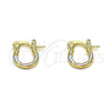 Argolla Pequeña 02.96.0080.2.10 Oro Laminado, Diamantado, Tres Tonos