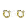 Argolla Pequeña 02.96.0083.10 Oro Laminado, Diamantado, Tono Dorado