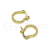 Argolla Pequeña 02.96.0083.12 Oro Laminado, Diamantado, Tono Dorado