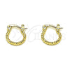 Argolla Pequeña 02.96.0083.12 Oro Laminado, Diamantado, Tono Dorado
